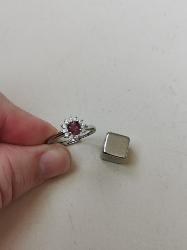 Turmalin Pink mørk ring