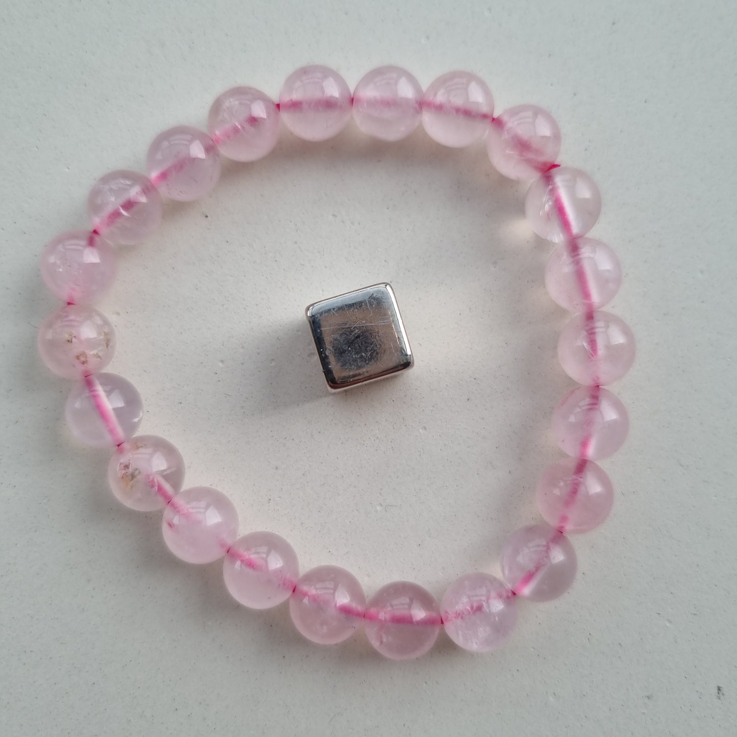 Armbånd Rosakvarts lys