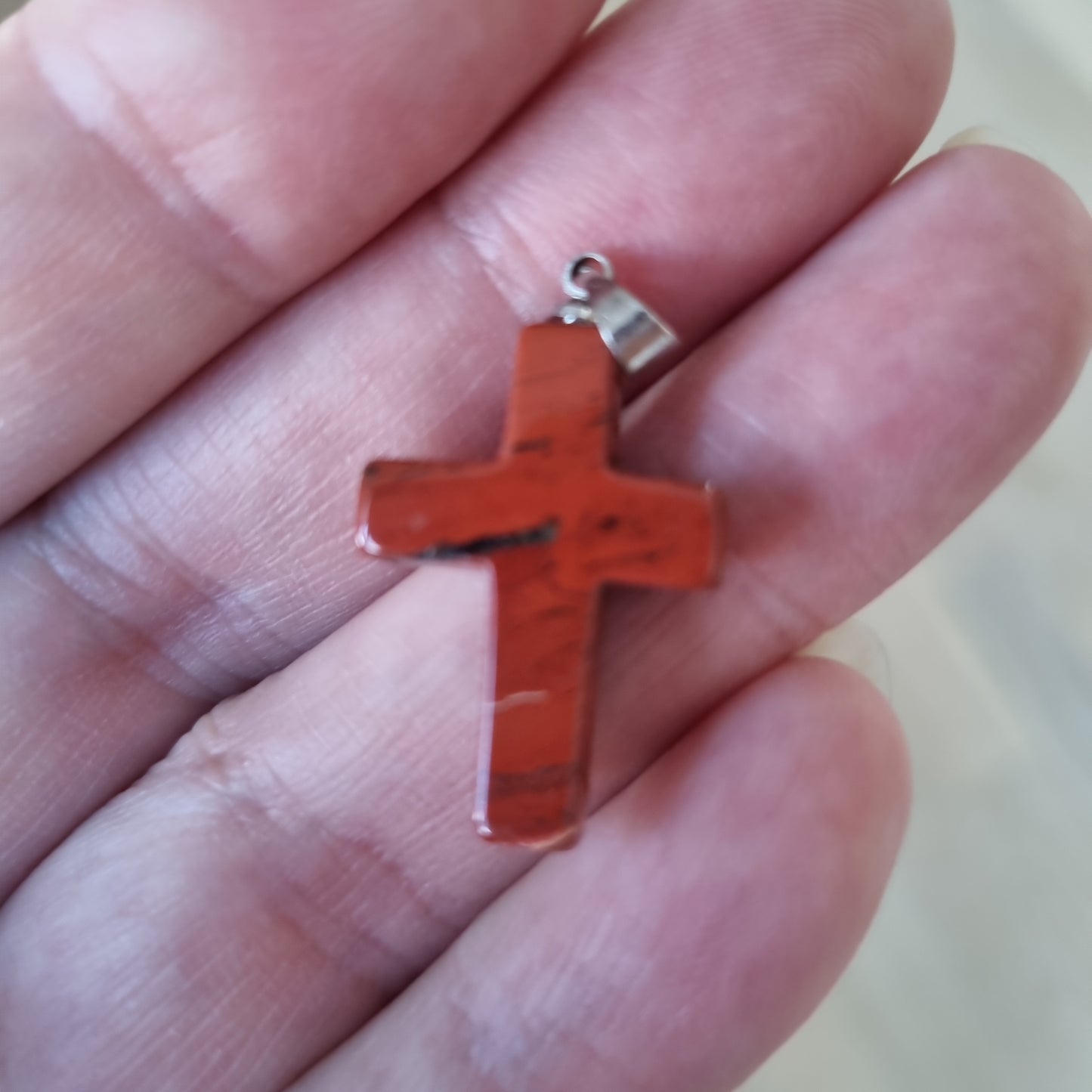 Jaspis Rød kors Vedhæng