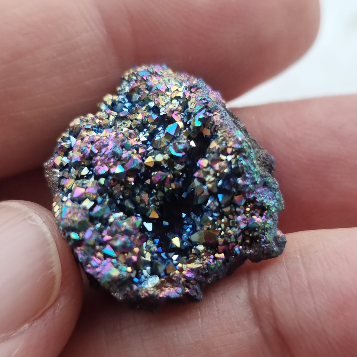 Regnbue calcit Geode