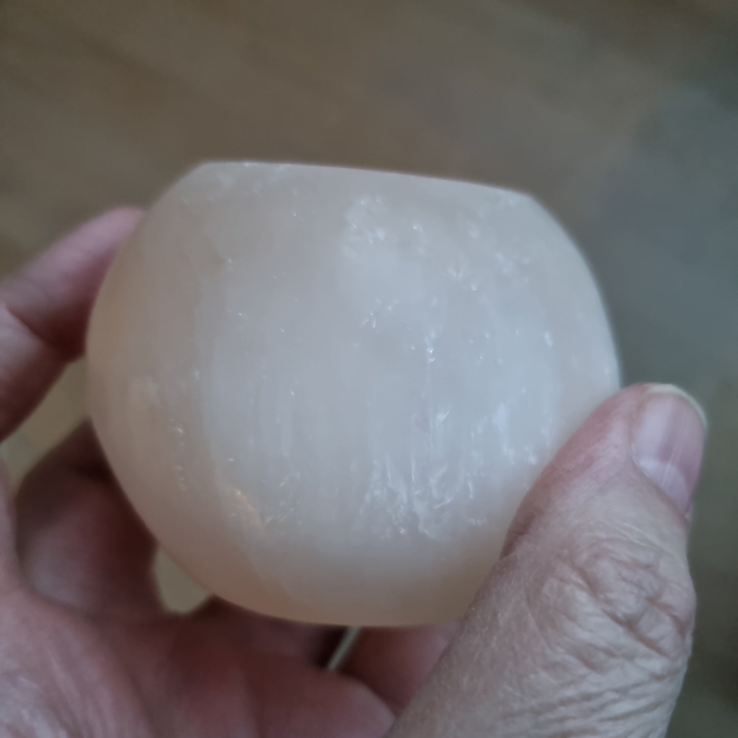 Selenit rød (Alabast)Lysestage