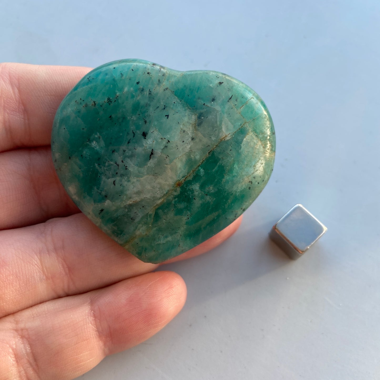Amazonit Hjerte flad