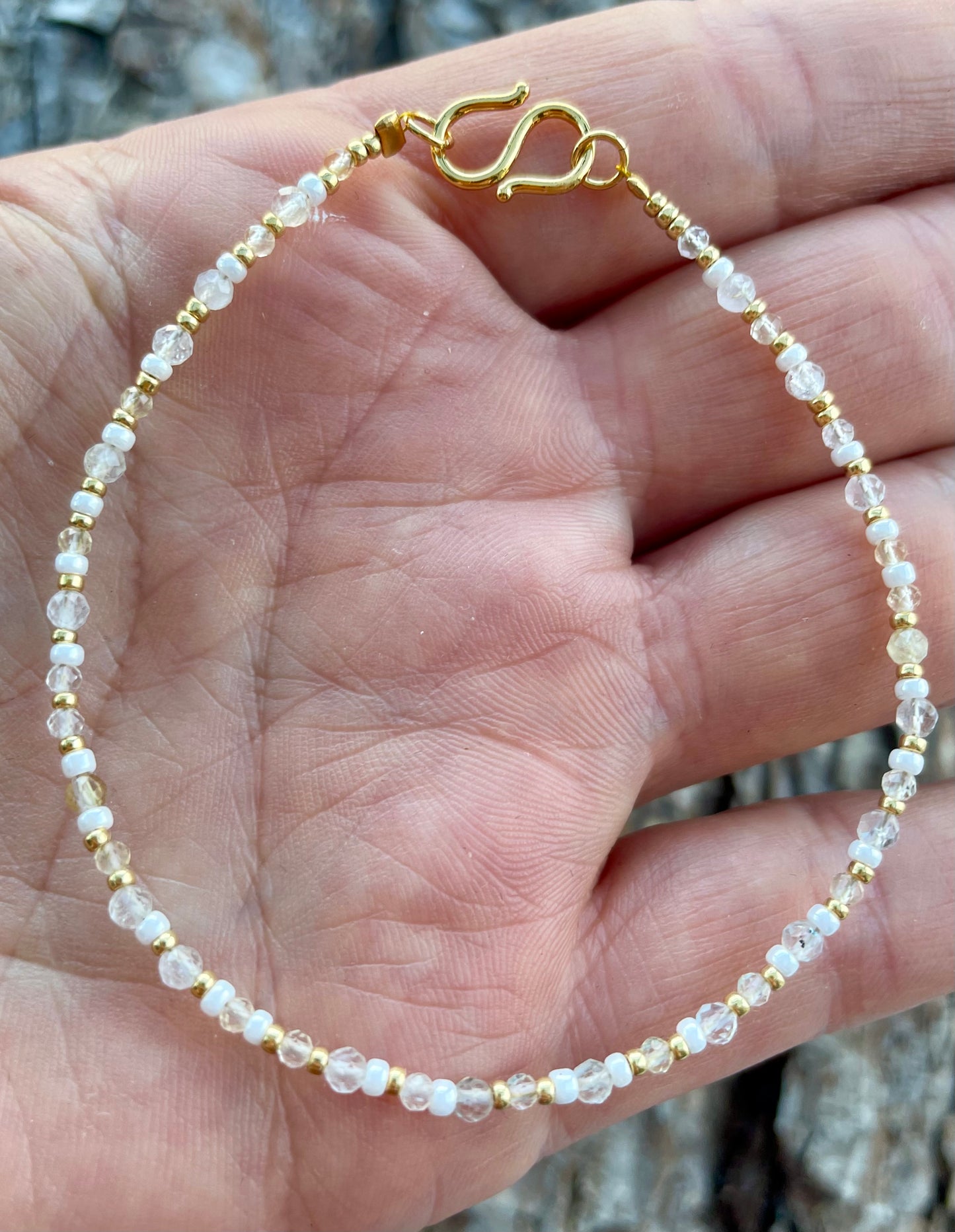 Armbånd m/Citrin og Rutilkvarts