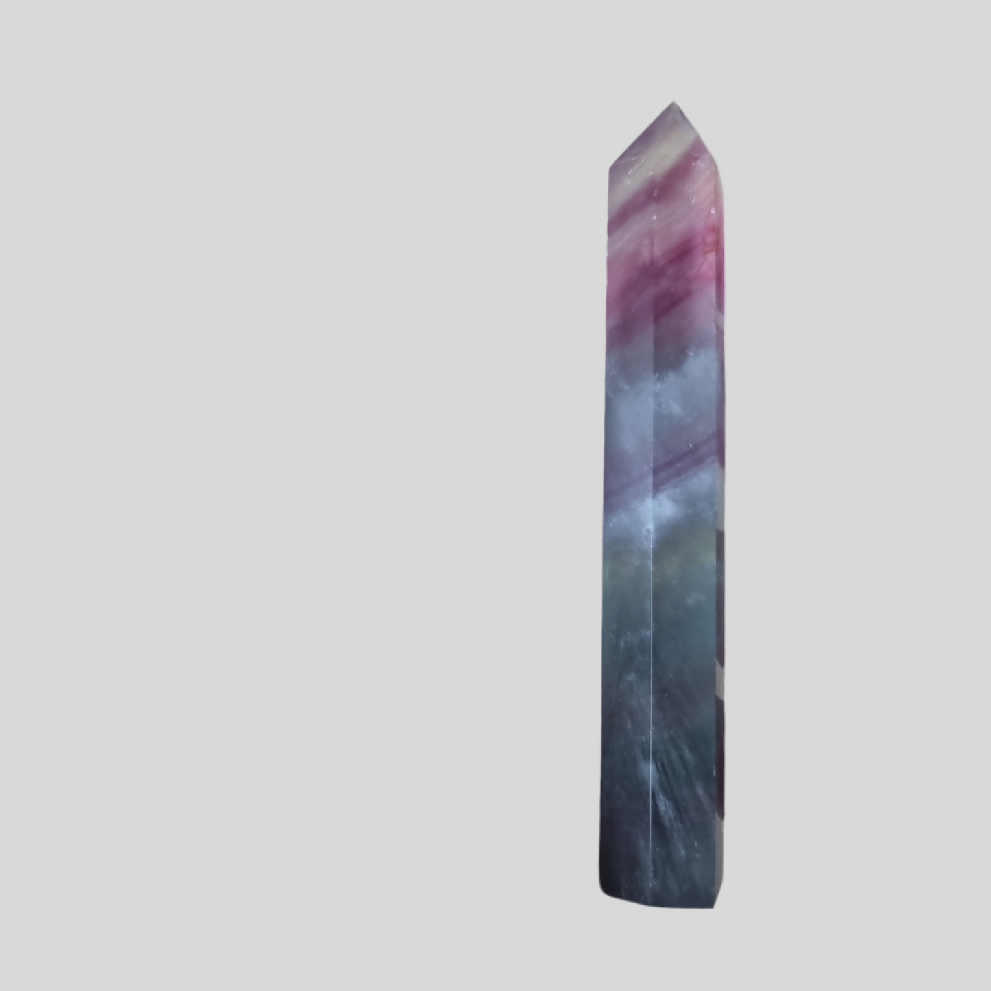 Fluorit Regnbue Spids 14,5 cm
