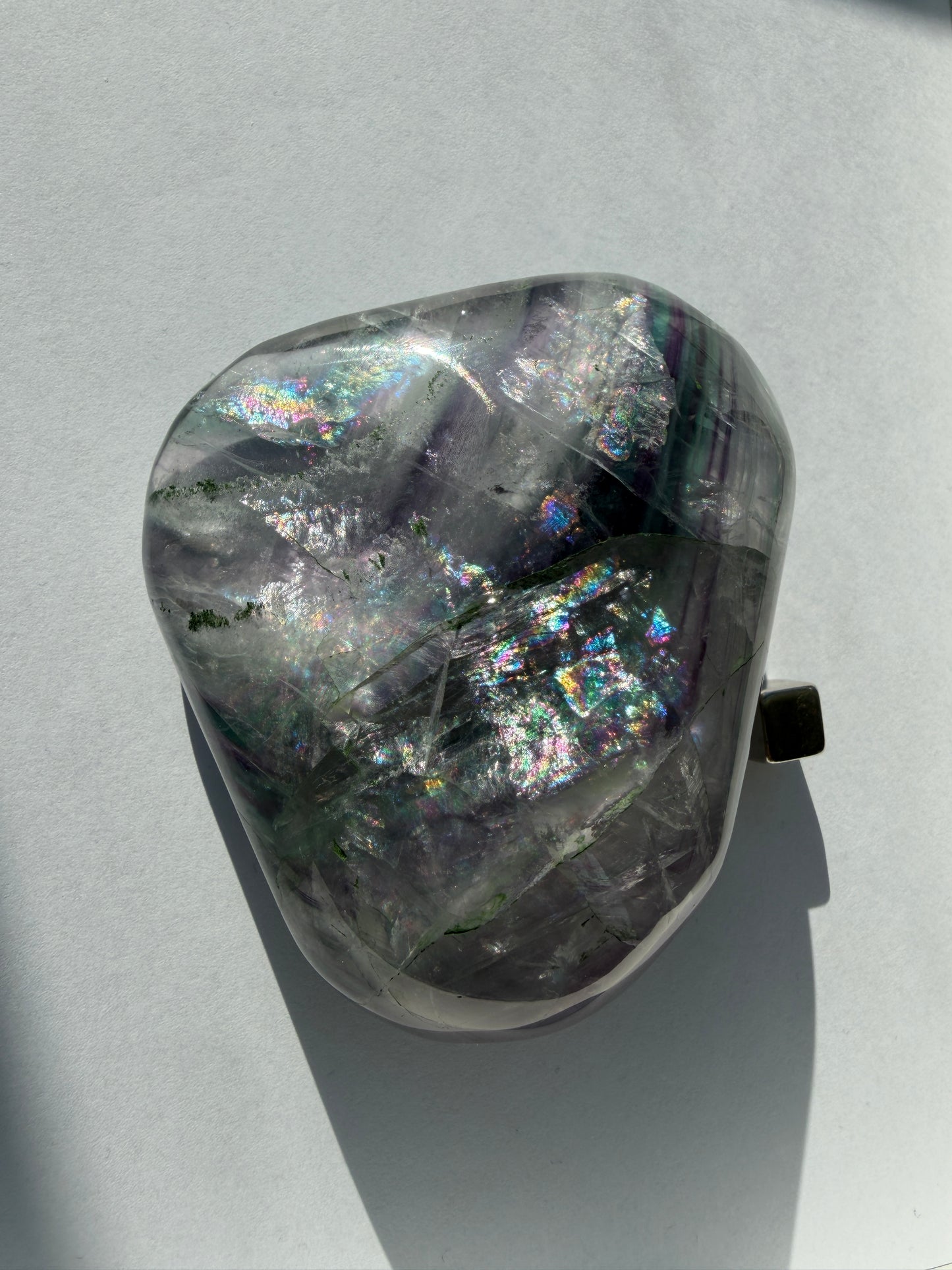 Fluorit Regnbue jumbosten