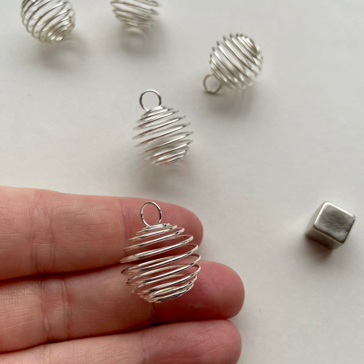 Bur til krystaller - lys sølv stor