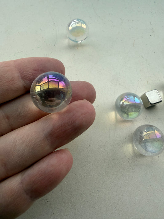 Aqua Aura Bjergkrystal kugle