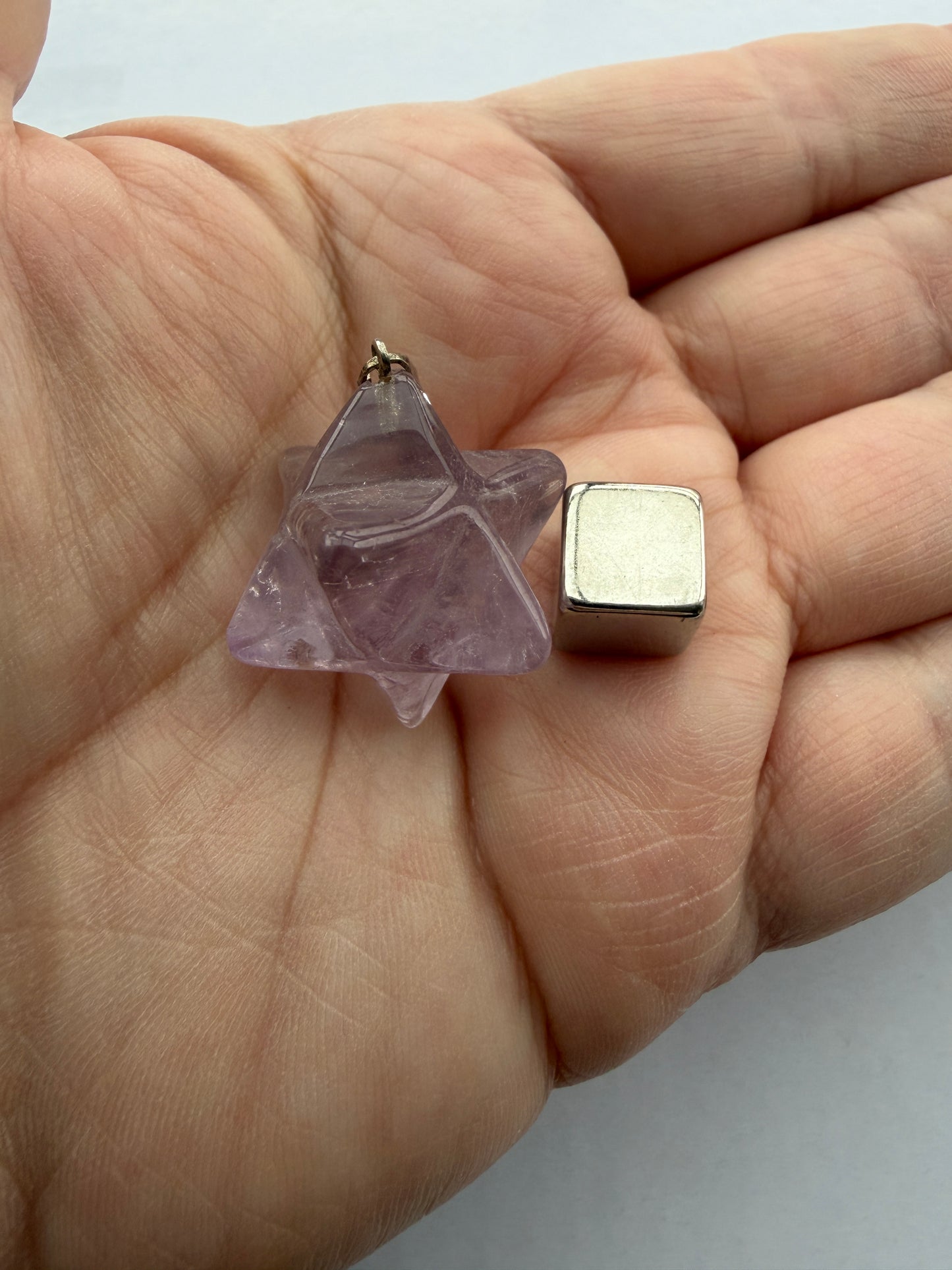 Ametyst merkaba vedhæng