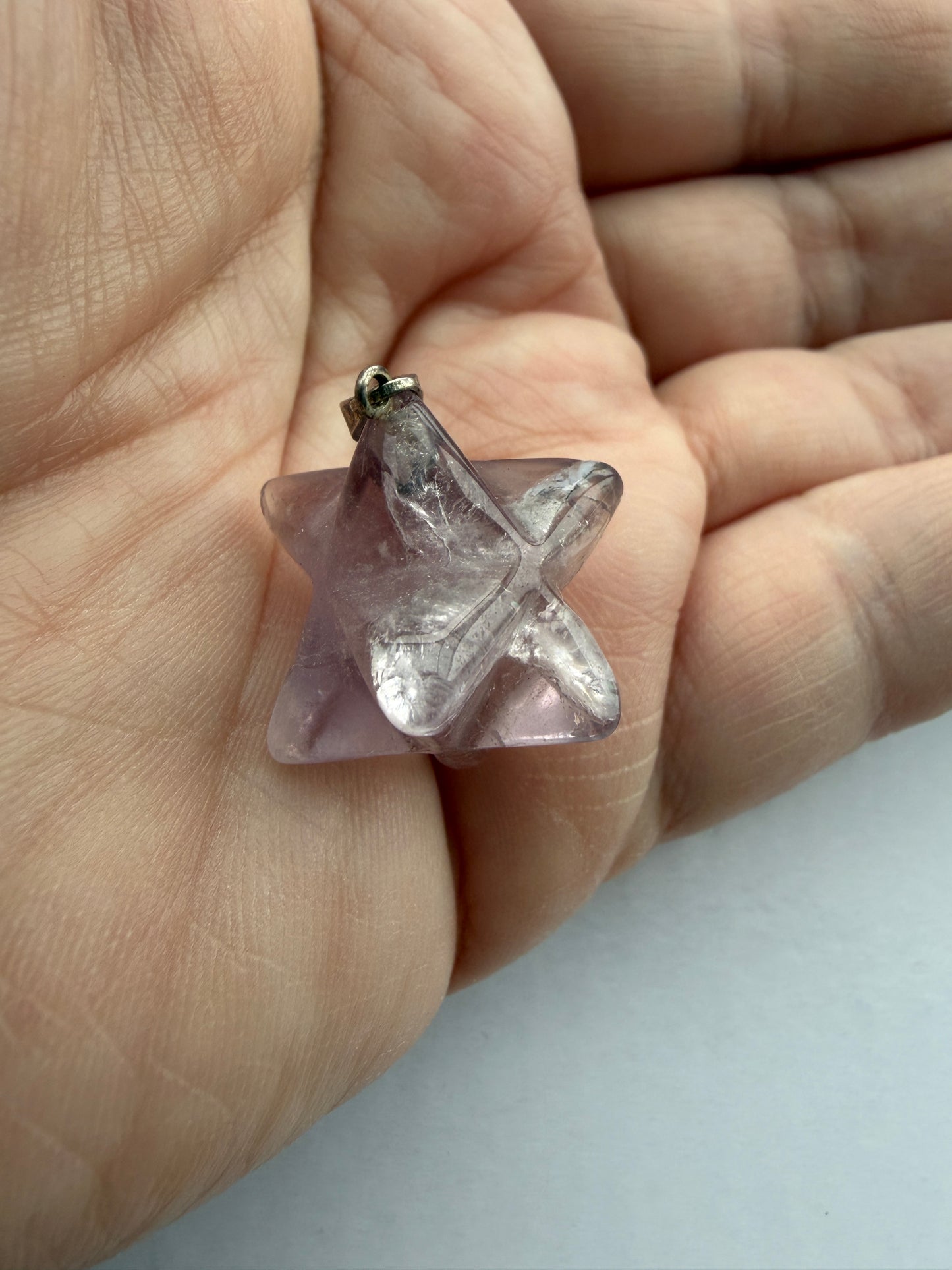 Ametyst merkaba vedhæng