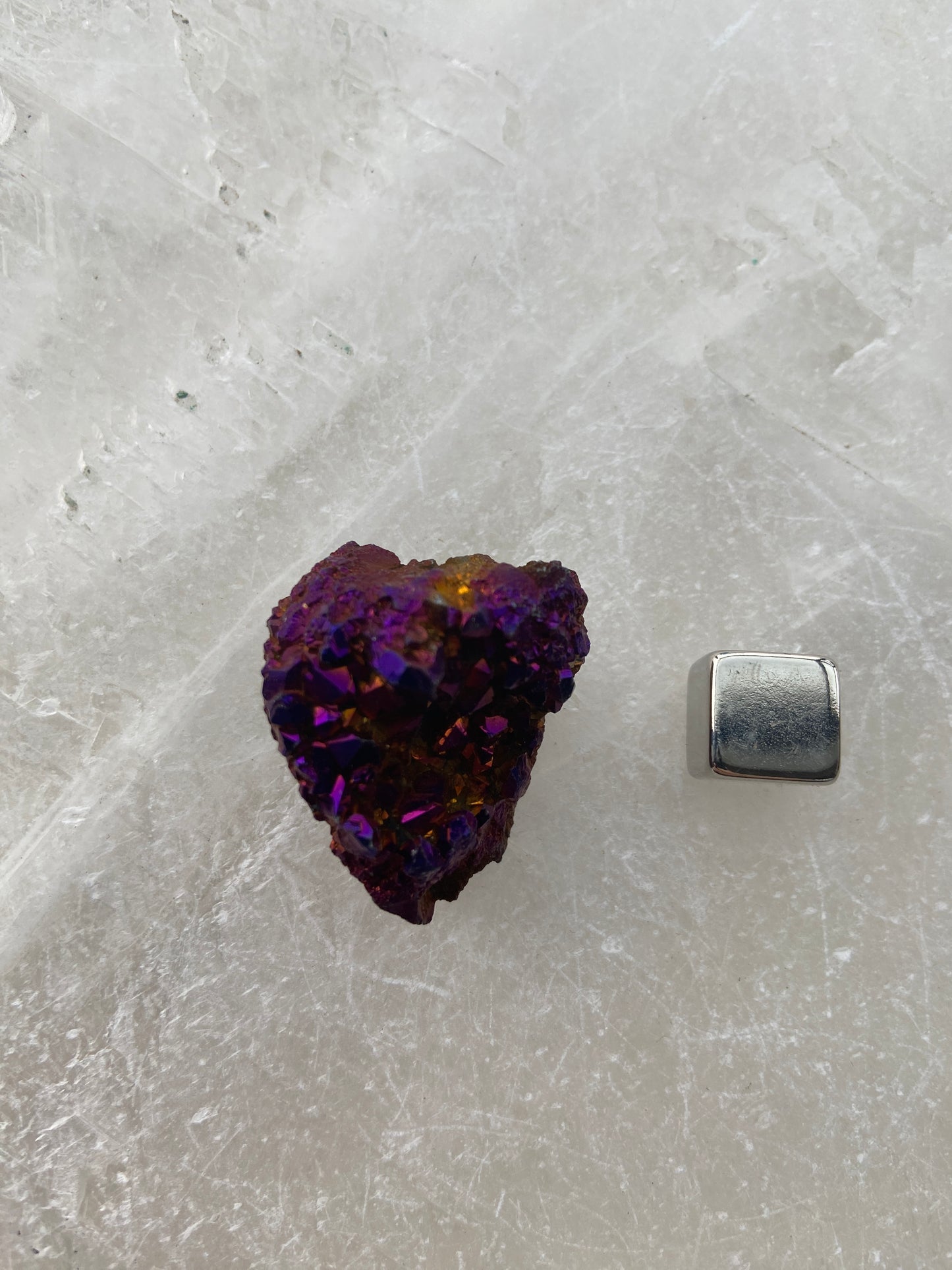 Regnbue Calcit Geode