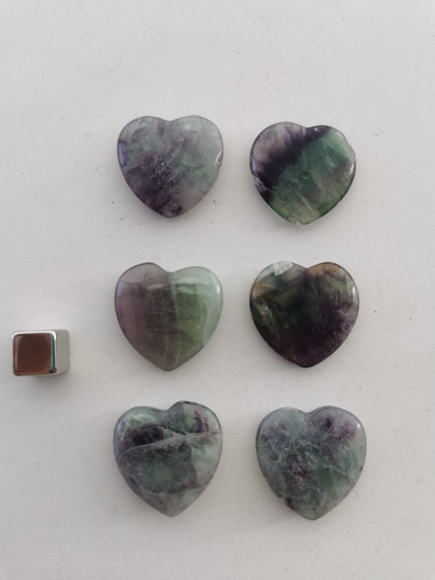 Fluorit Regnbue hjerte