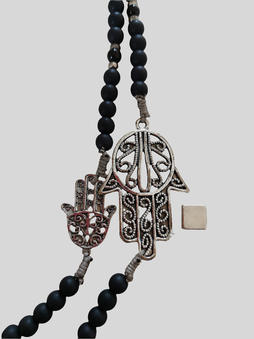 Sort halskæde 108 cm