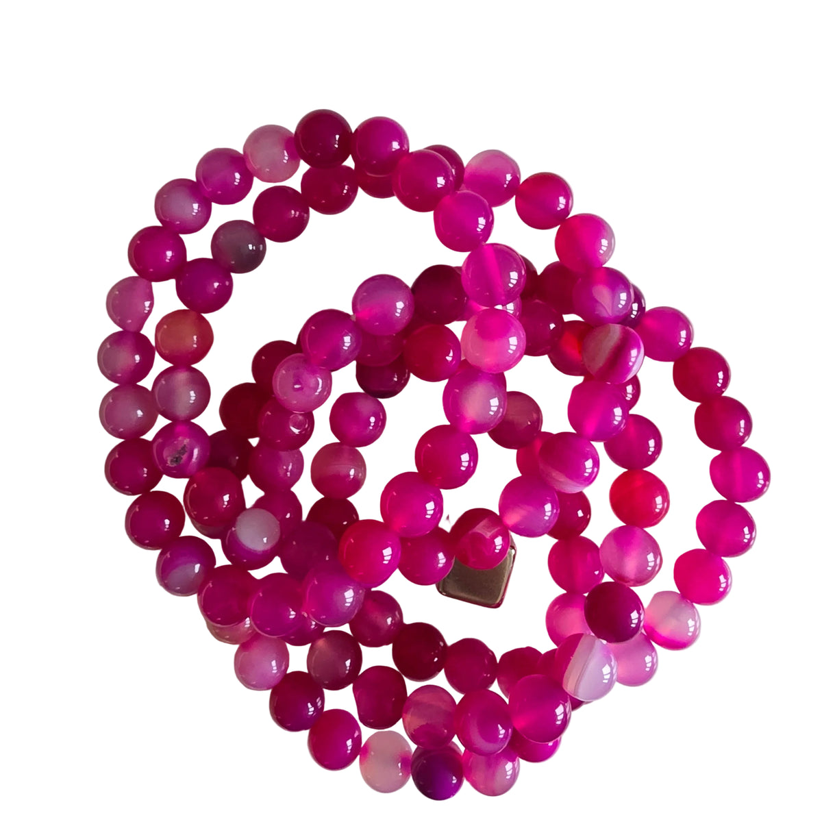 Armbånd Agat pink 8 mm
