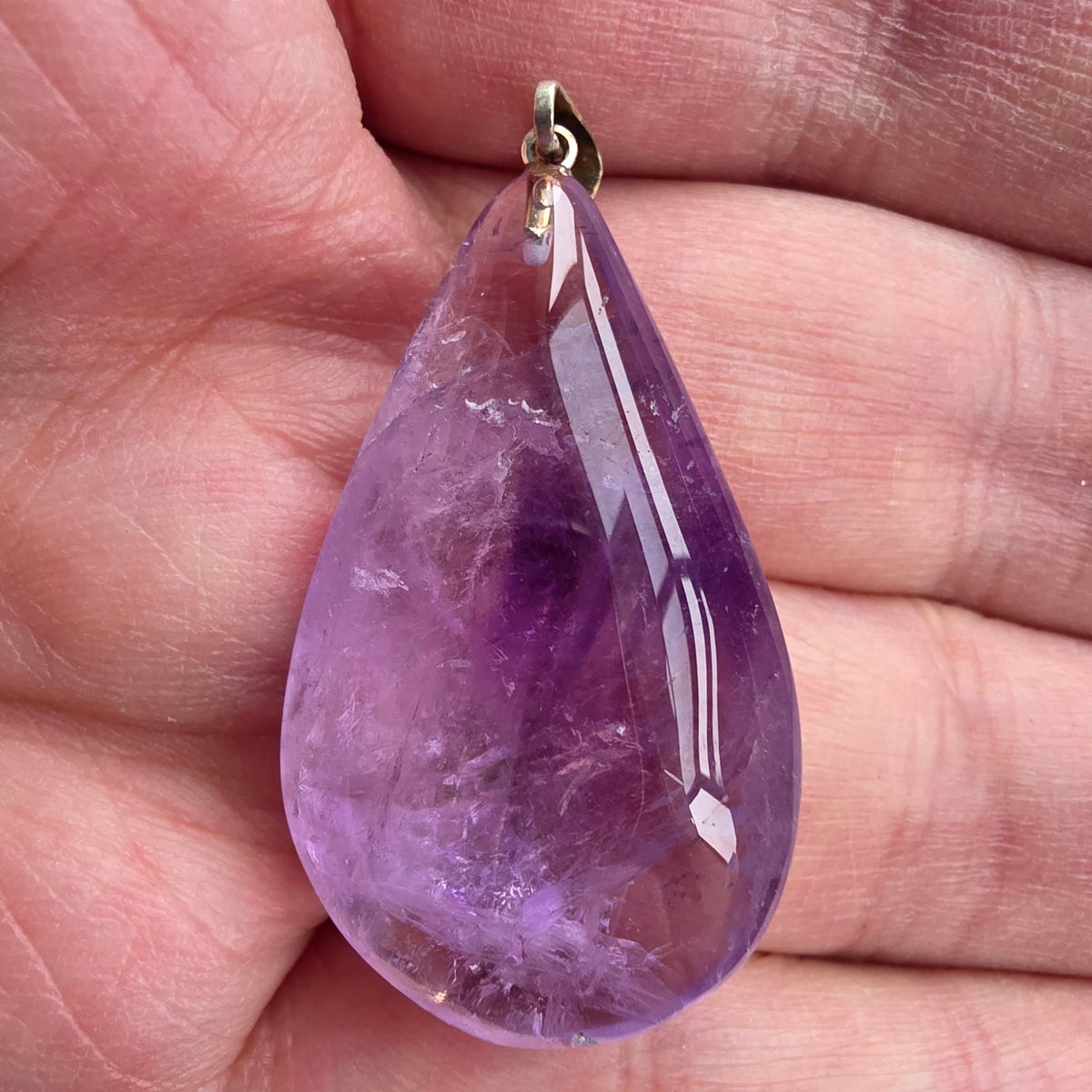 Ametrin dråbe vedhæng