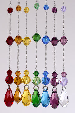 Prisme Aurora ægte Swarovski® krystaller "Alle 7 chakra" 26 cm