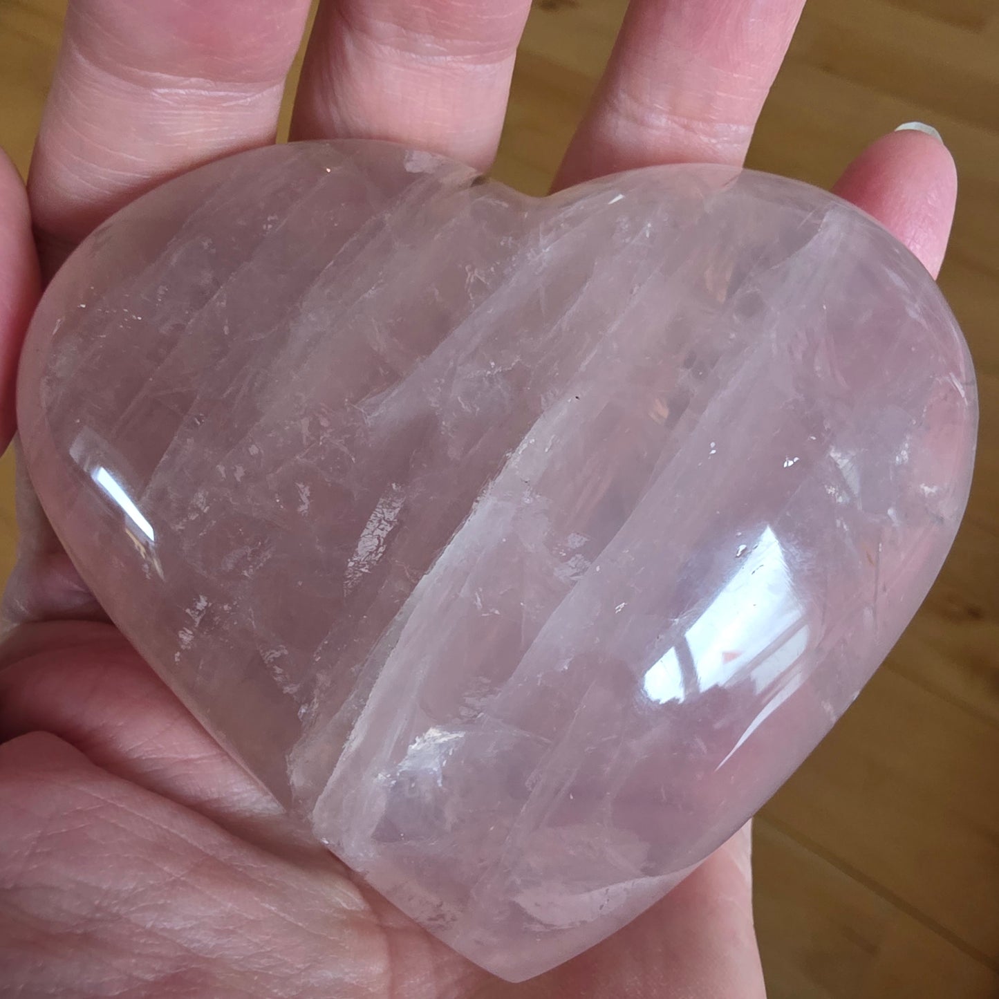 Rosakvarts hjerte 444 gram