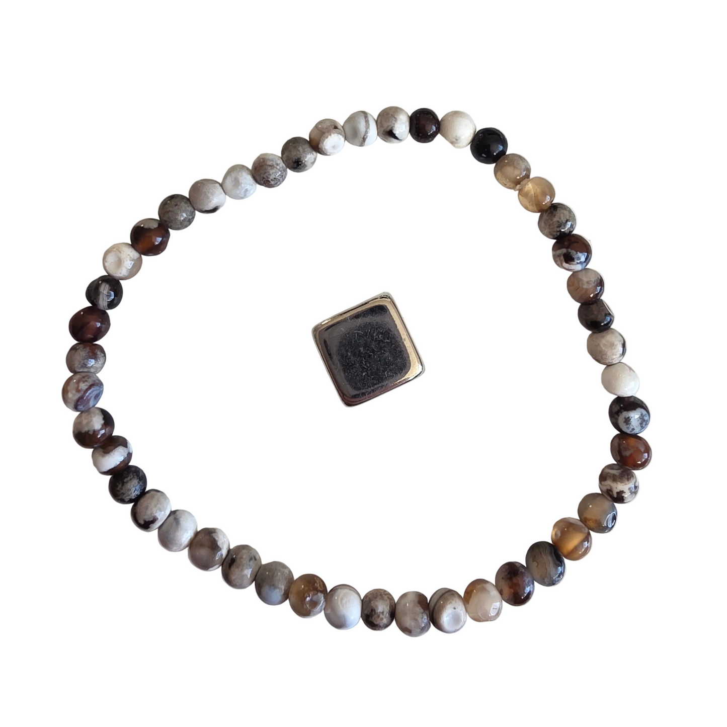 Armbånd Agat natur 4mm