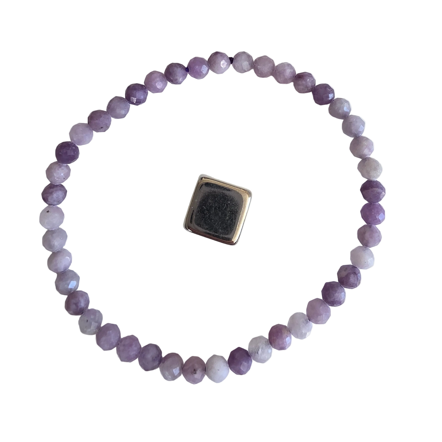 Armbånd Lepidolit facet 4 mm