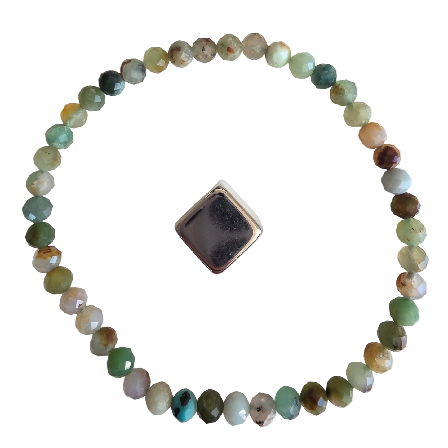 Armbånd Jade Grøn Australien facet 4 mm