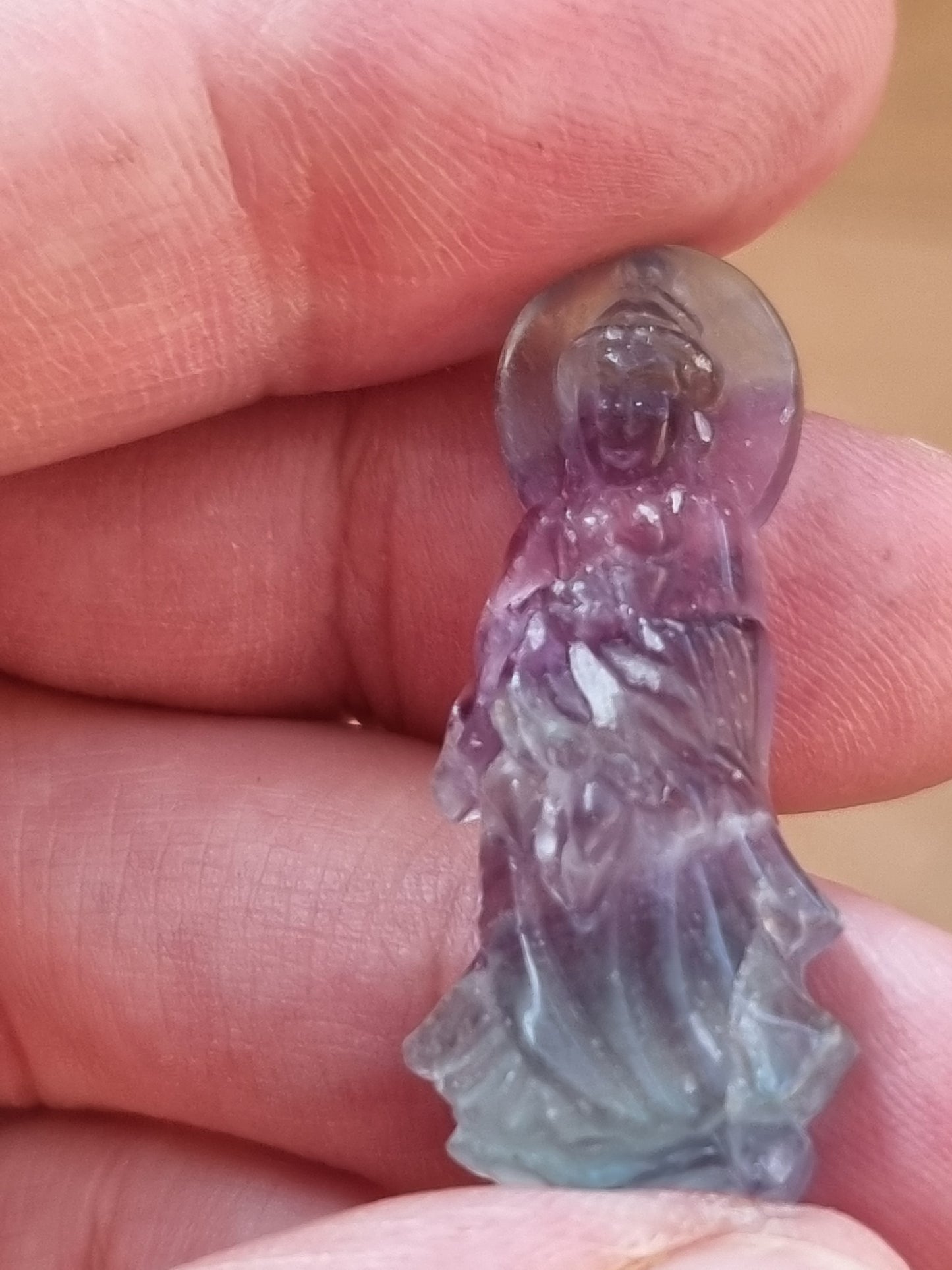 Kuan Yin Fluorit Regnbue