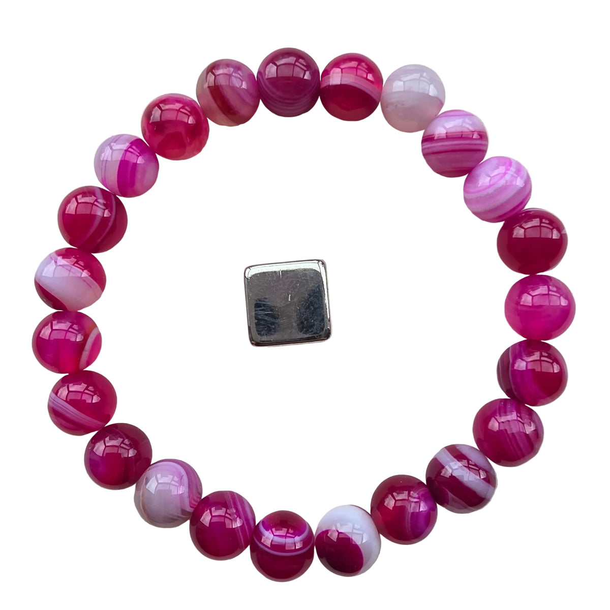 Armbånd Agat pink
