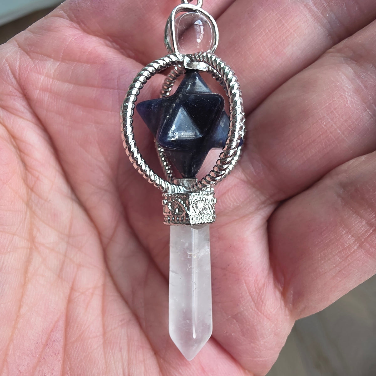 Lapis Lazuli/bjergkrystal pendul