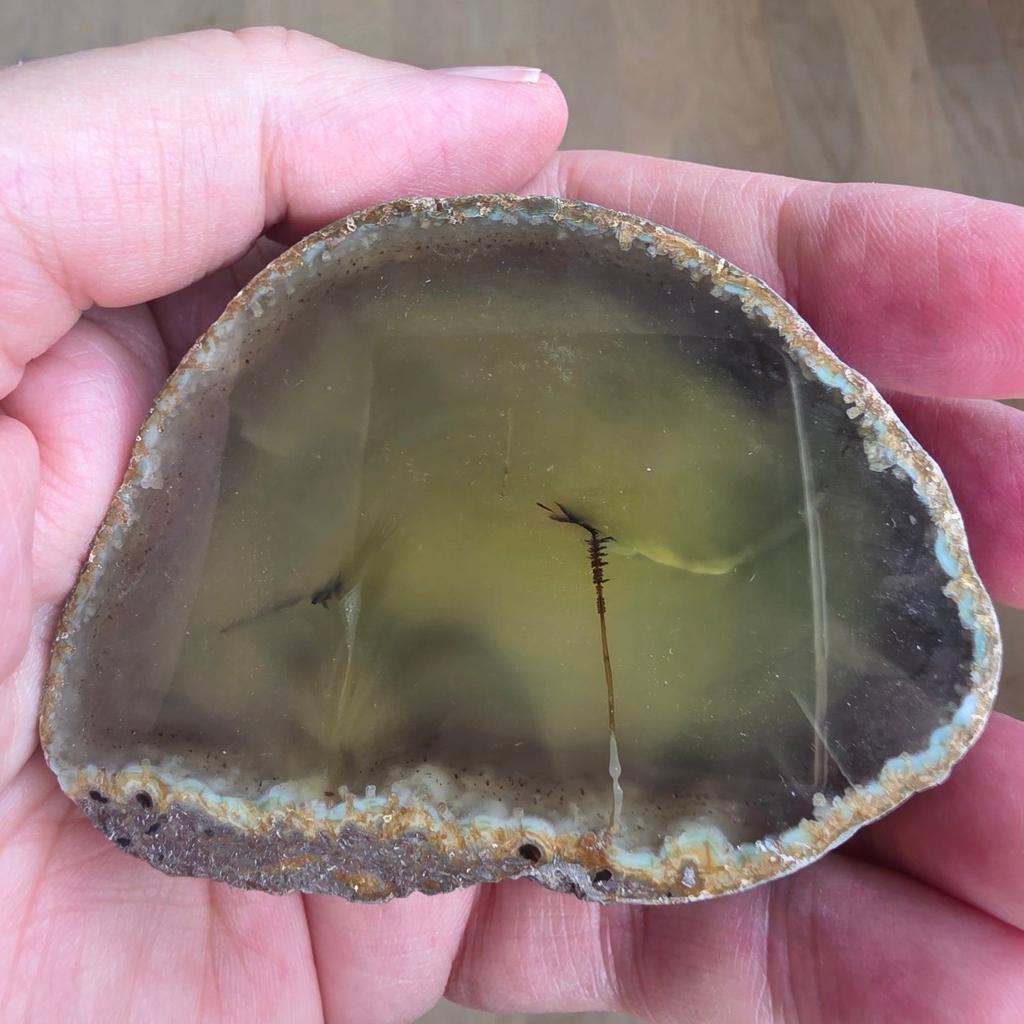 Agat Geode Grøn