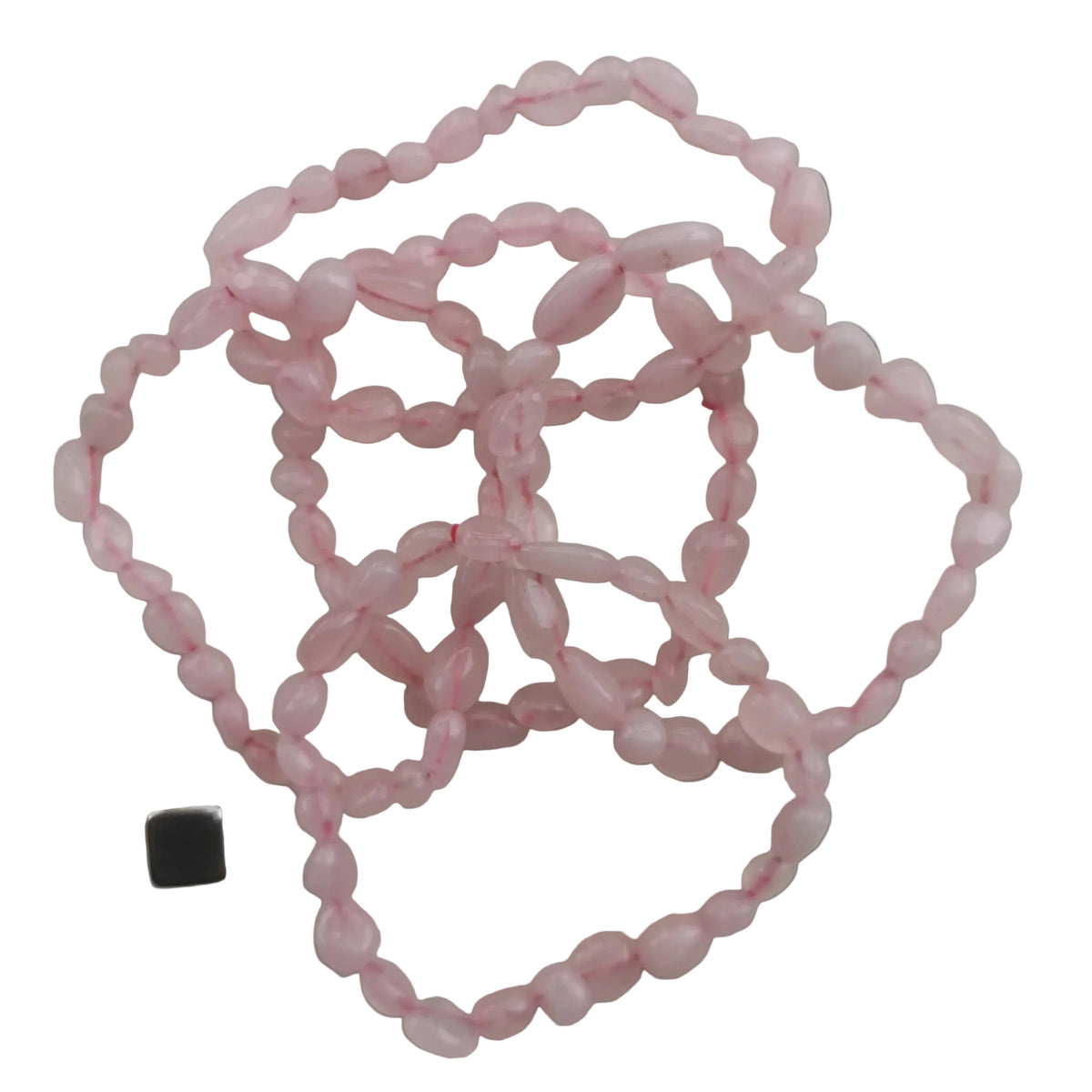 Rose Quartz bracelet med naturlige rosa krystalperler.