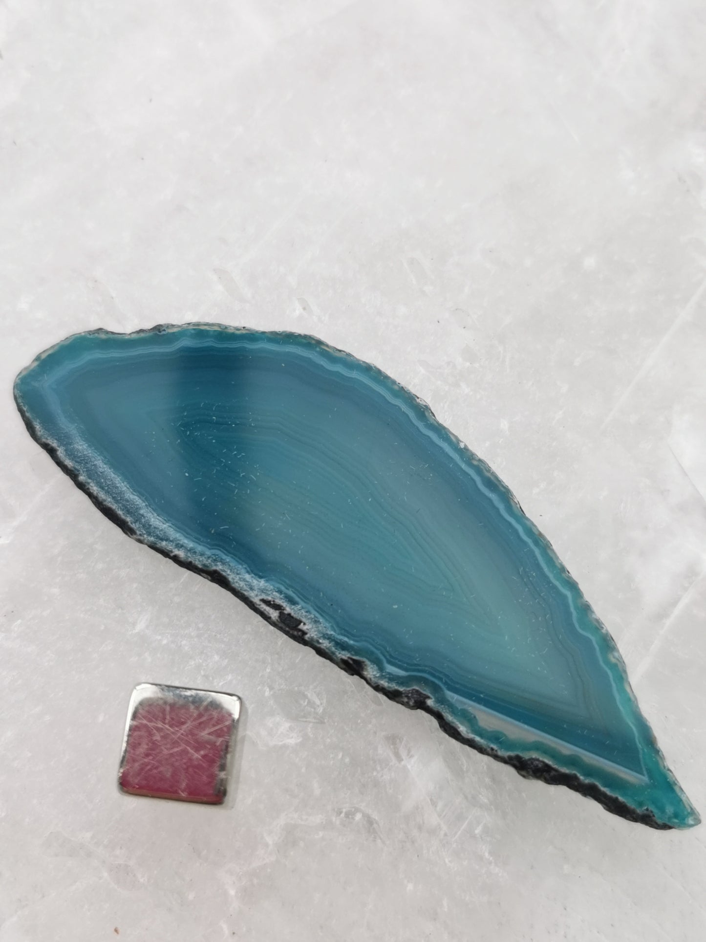 Agat Geode blå Skive