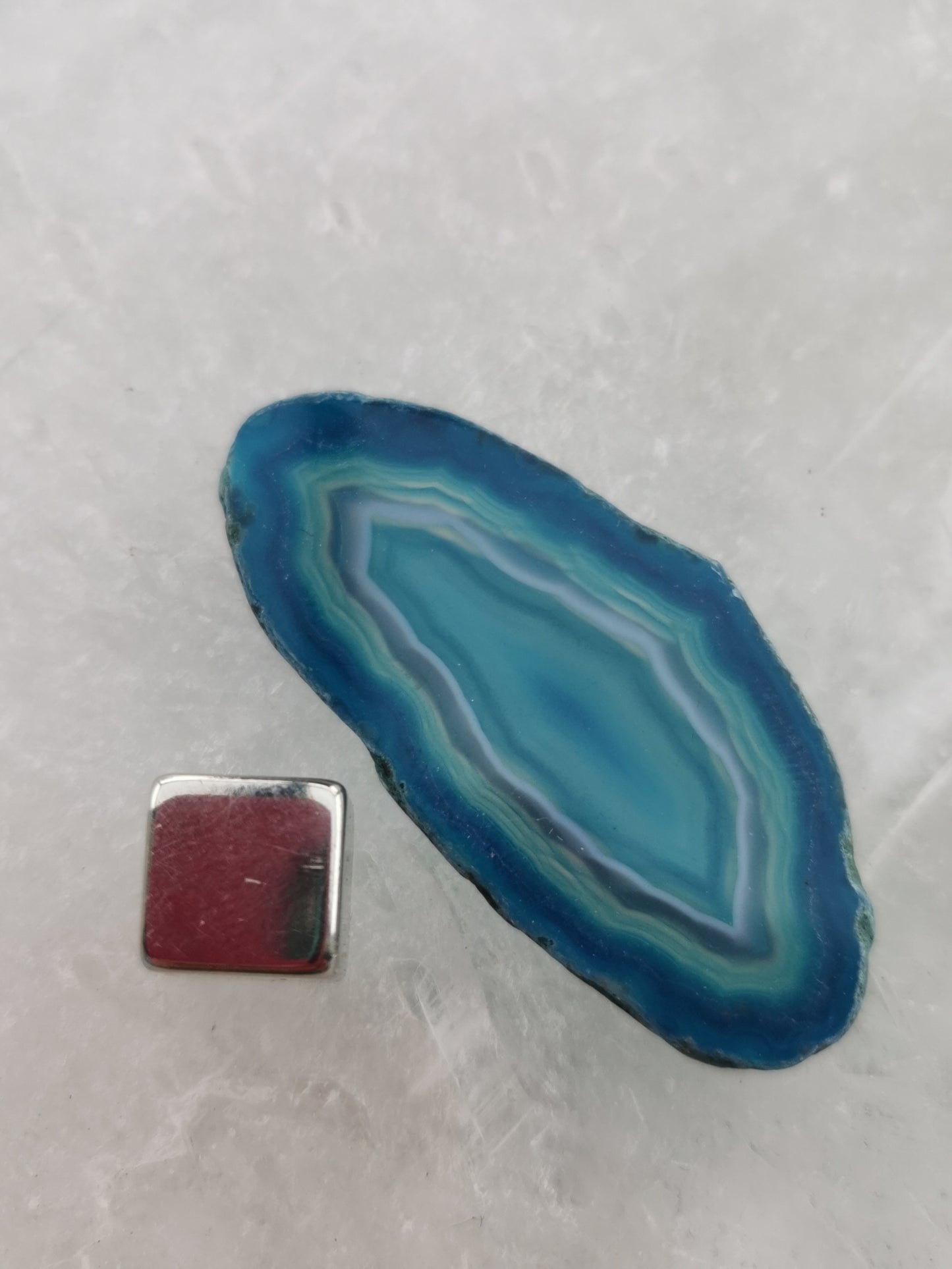 Agat Geode blå Skive