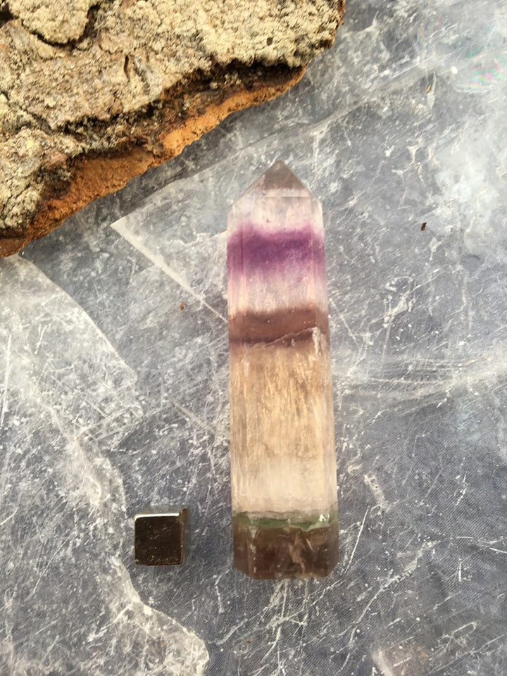 Fluorit Regnbue Spids
