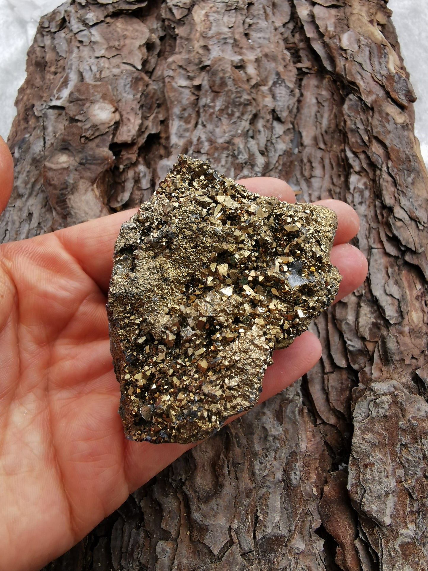 Regnbue calcit Geode