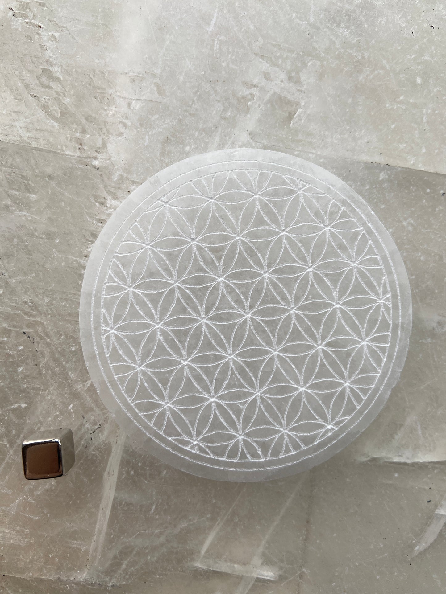 Selenit plade flower of life
