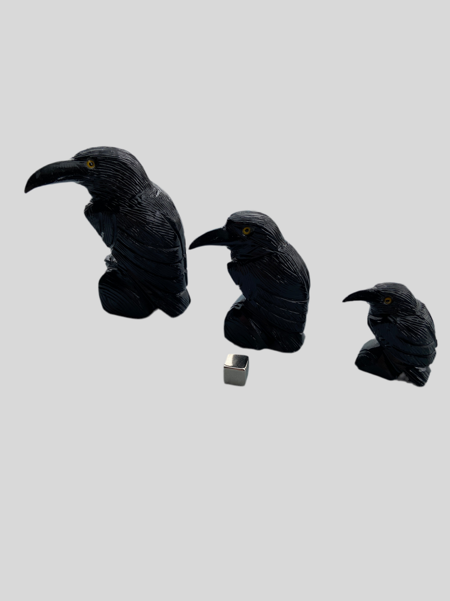 Onyx Sort Ravn - 4 cm (lille)