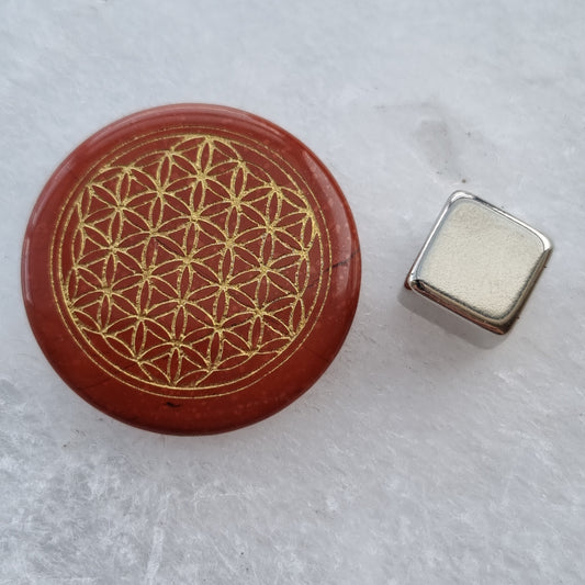 Jaspis rød flower of life