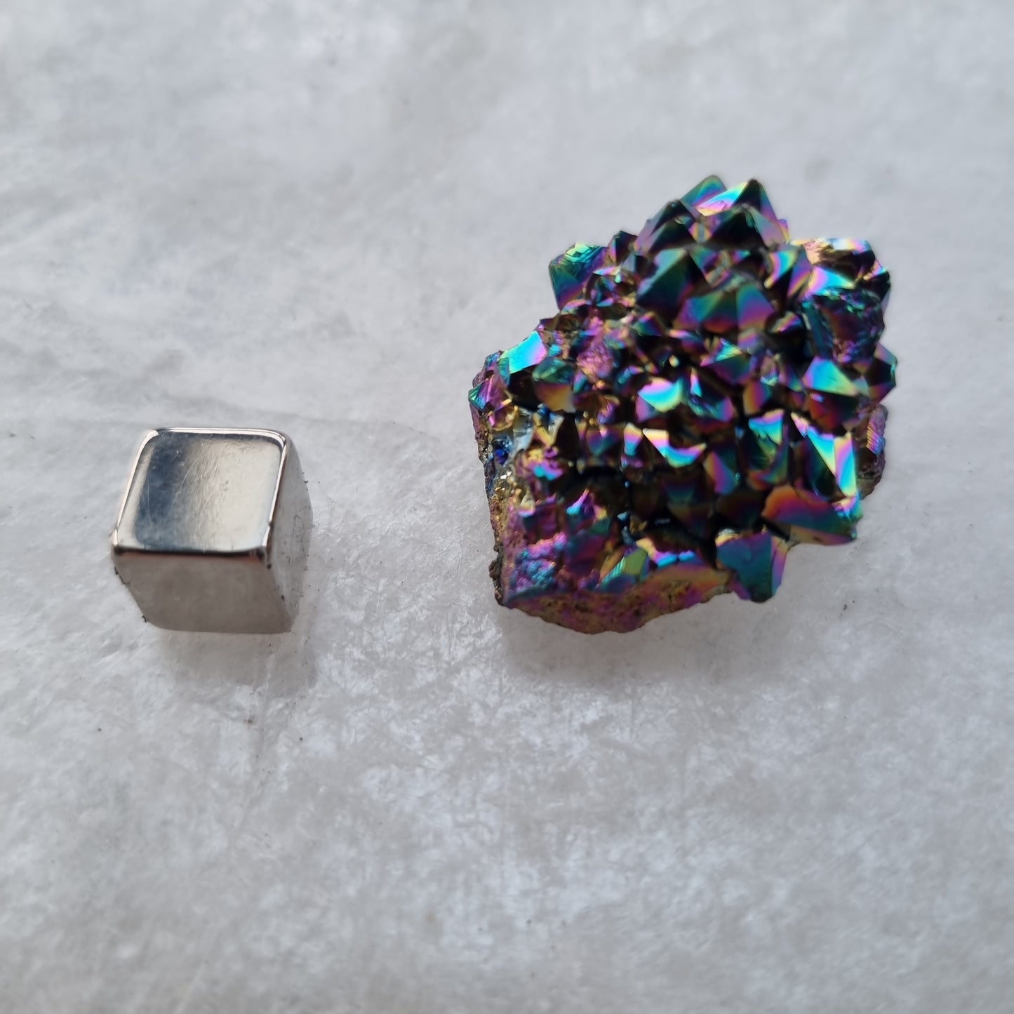 Rainbow calcite Geode - small