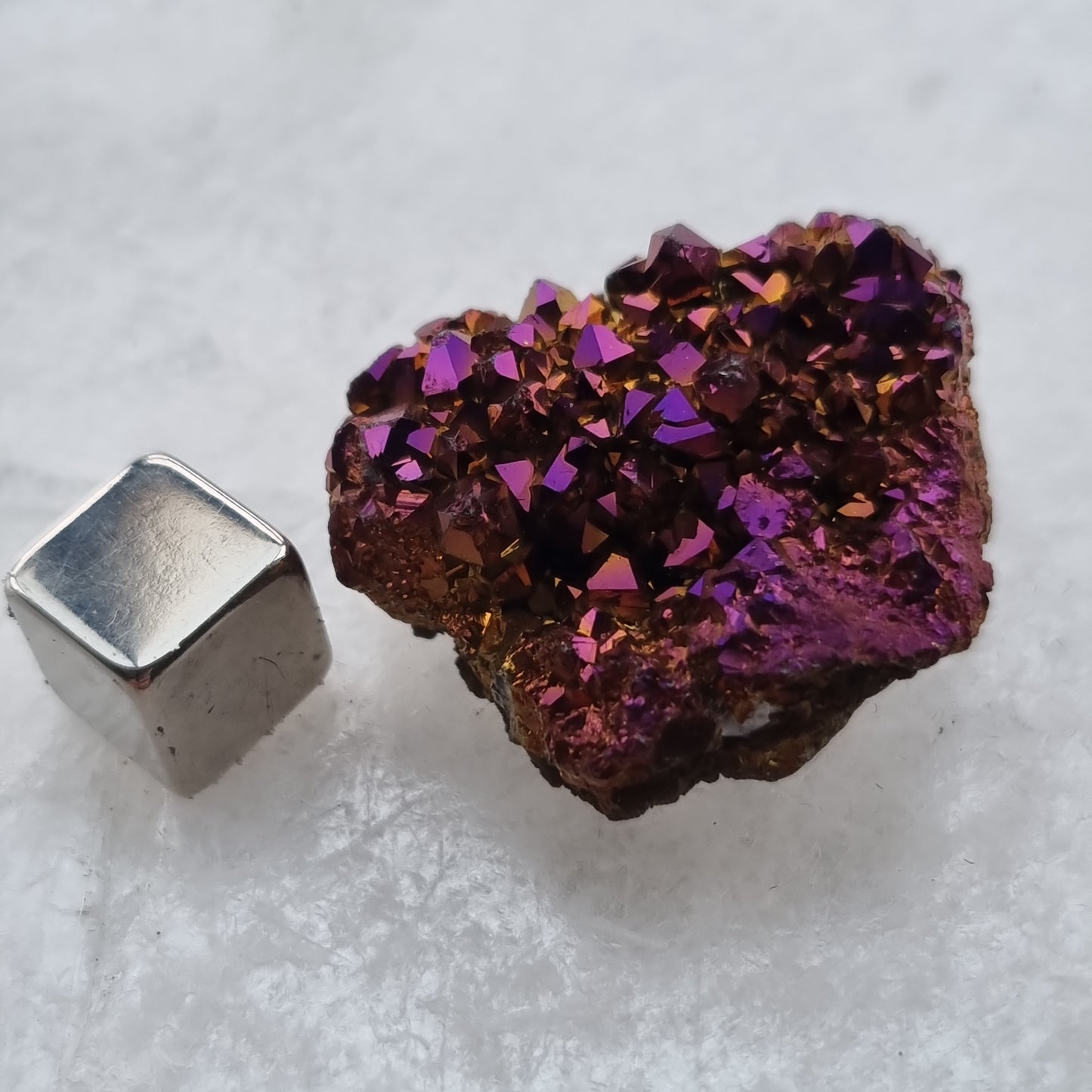 Regnbue calcit Geode - small