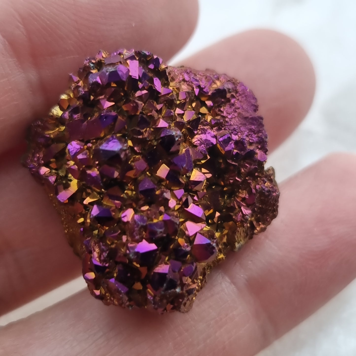 Regnbue calcit Geode - small