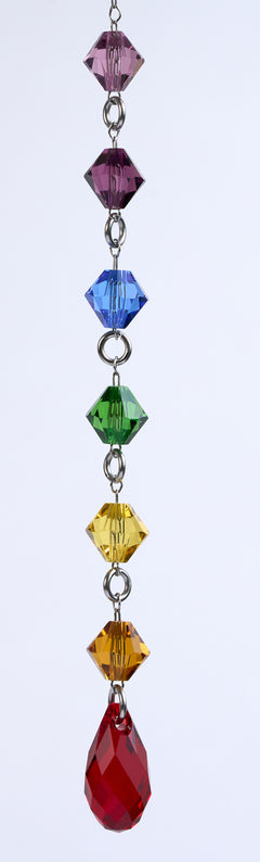 Prisme Aurora ægte Swarovski® krystaller "Alle 7 chakra" 26 cm