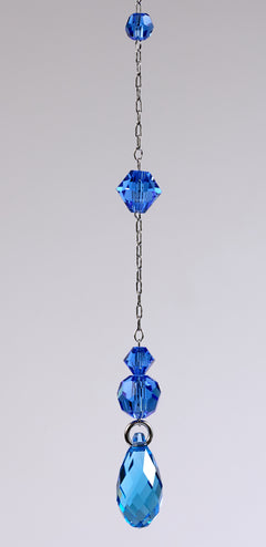 Prisme Aurora ægte Swarovski® krystaller "Halschakra" 26 cm lang