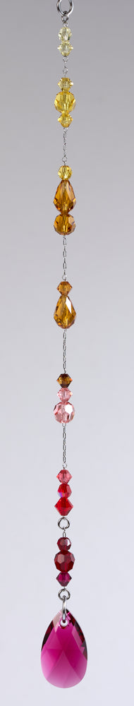 Prisme Aurora ægte Swarovski® krystaller "Ild"20 cm lang