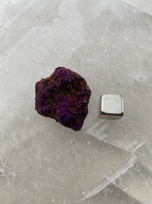 Regnbue Calcit Geode