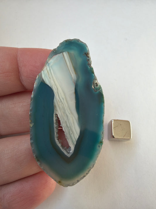 Agat Geode blå Skive