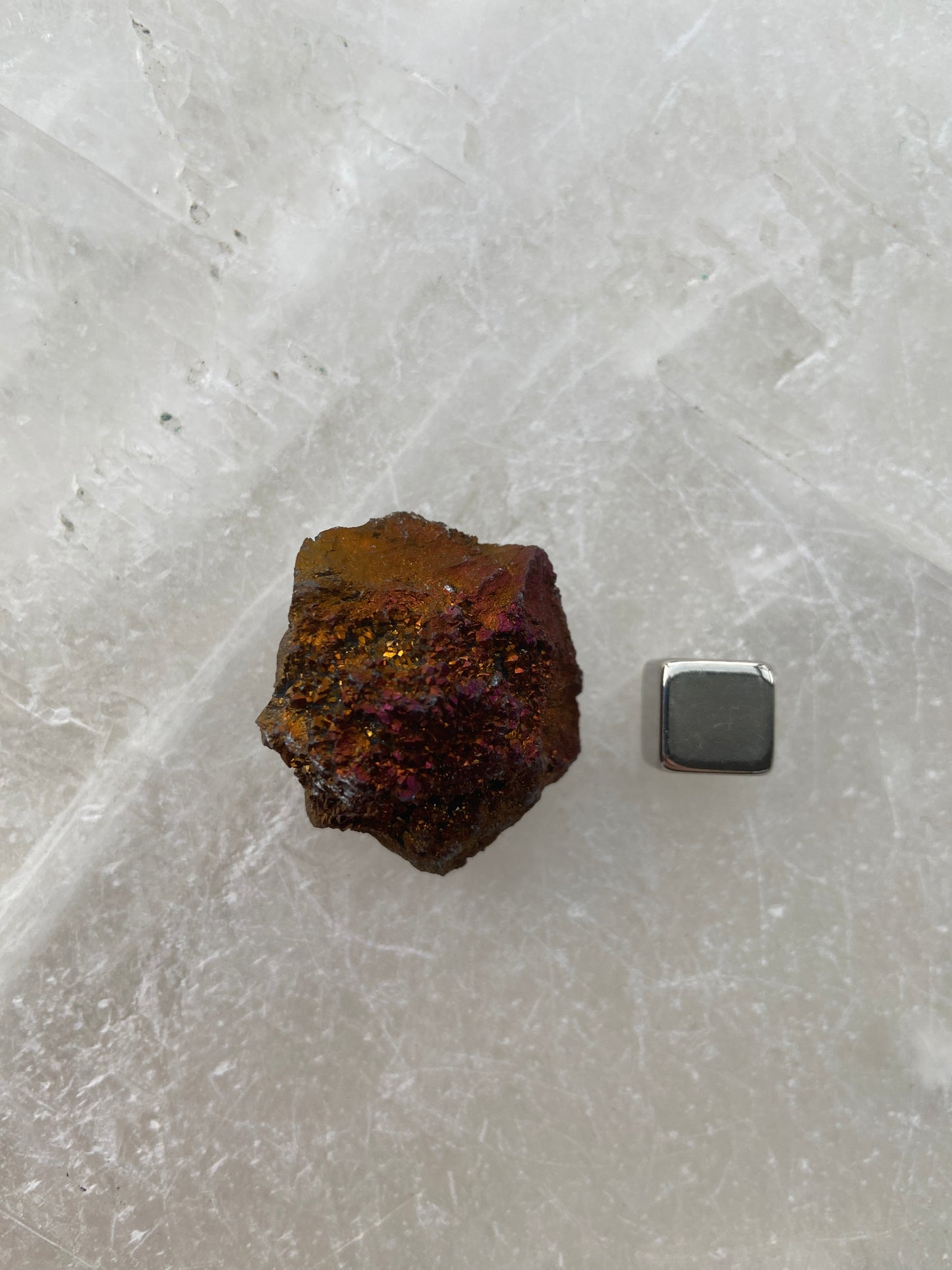 Regnbue Calcit Geode