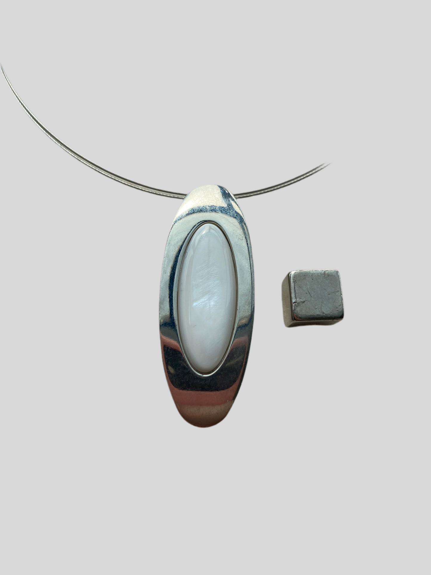 Ferskvandsperle halskæde 34+8 cm