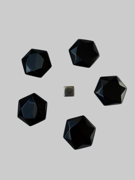 Davidsstjerne Obsidian Sort
