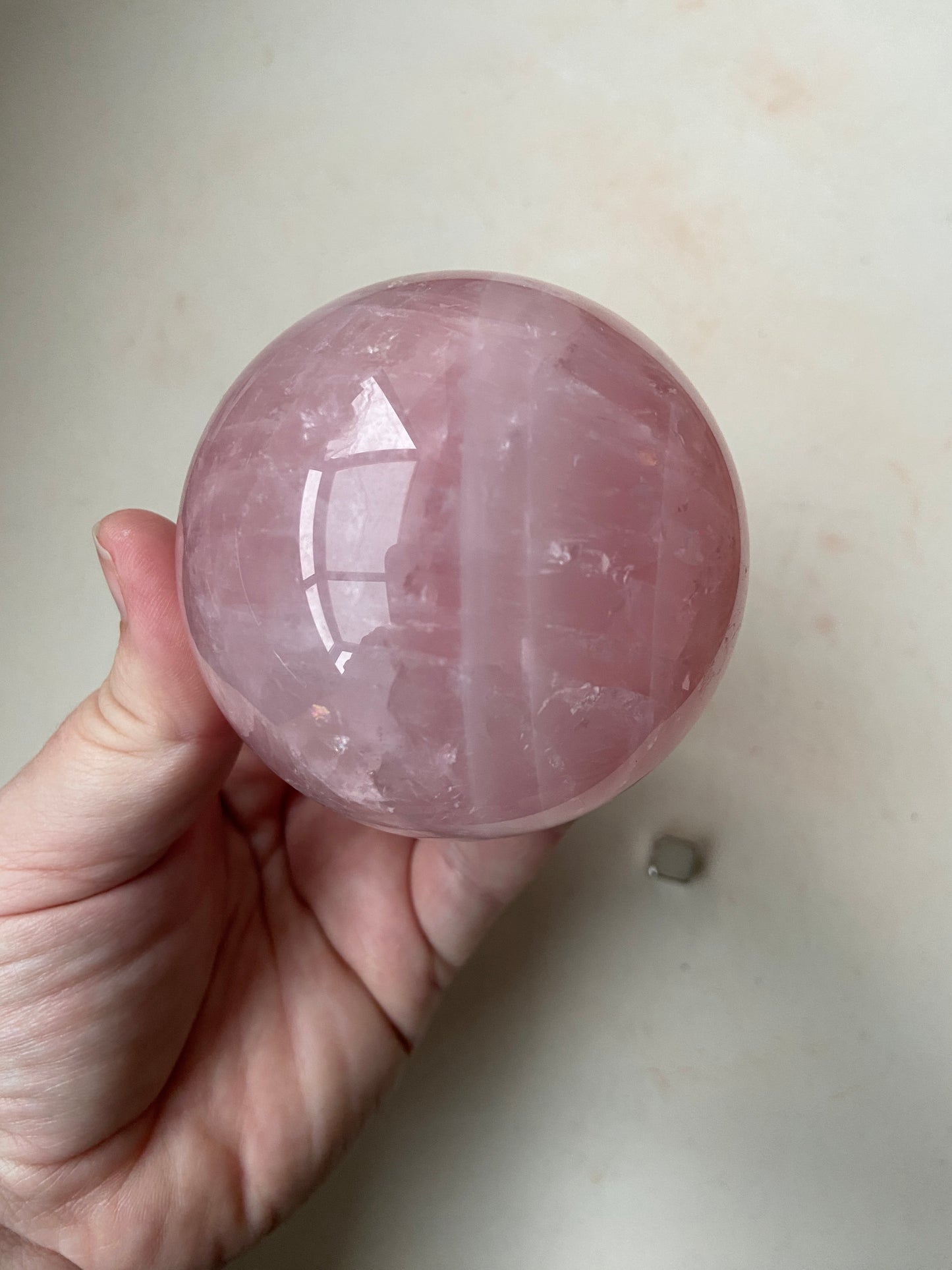 Rosakvarts Kugle ø 7,6 cm
