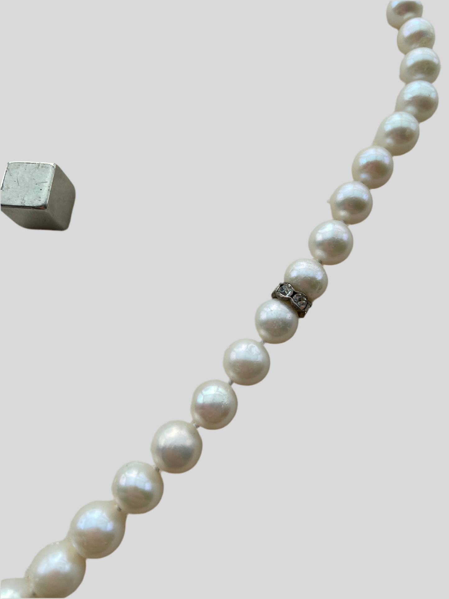 Ferskvandsperle halskæde 48 cm