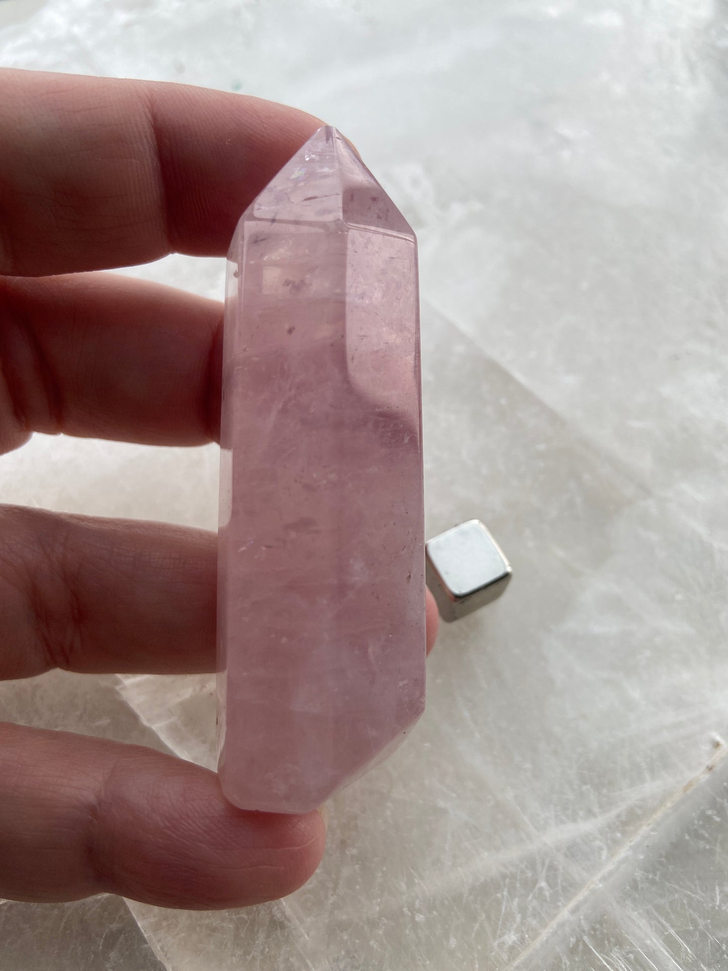 Rosakvarts tårn 7 cm