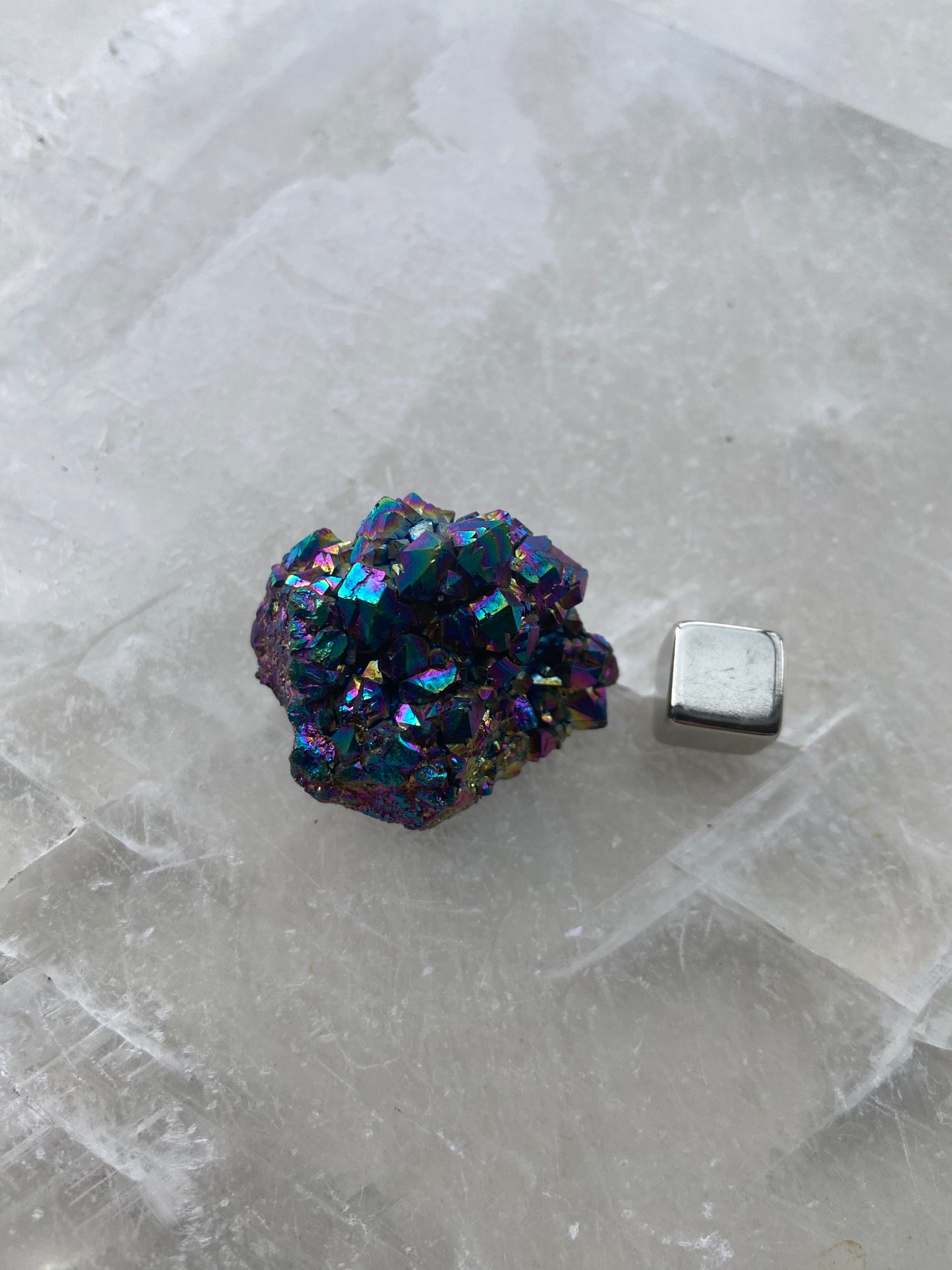Regnbue Calcit Geode